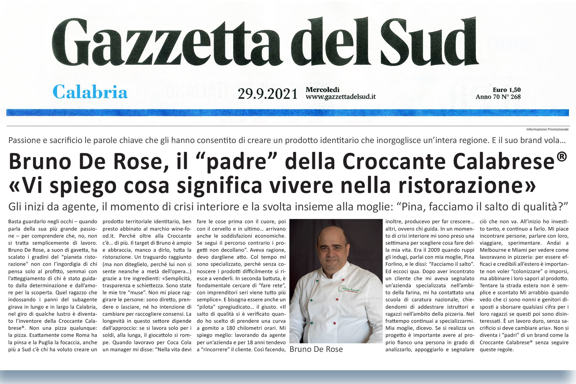 Gazzetta del Sud – 29 Settembre 2021